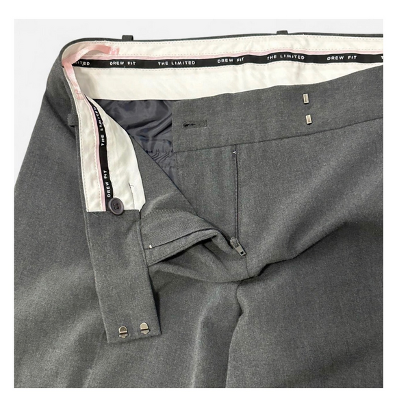 The Limited Drew Fit Wide Leg Suit Trouser pants size 8 in Gray - Picture 5 of 6